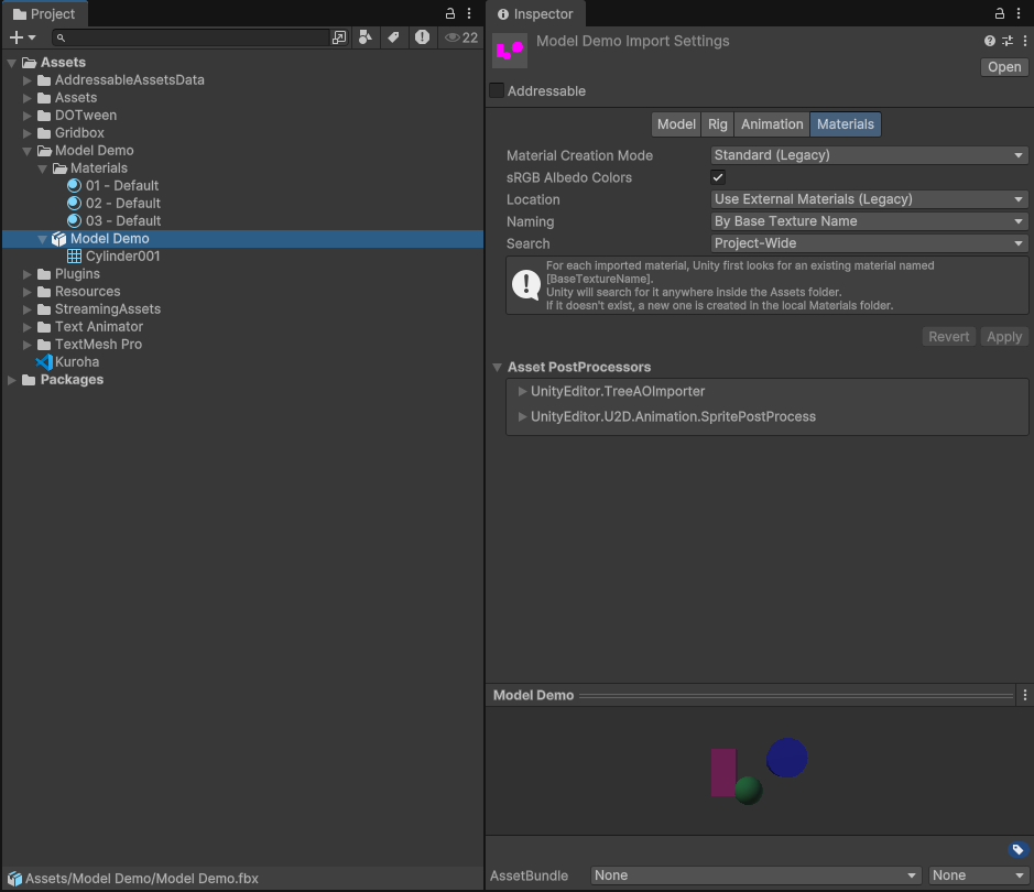 Use External Materials (Legacy)